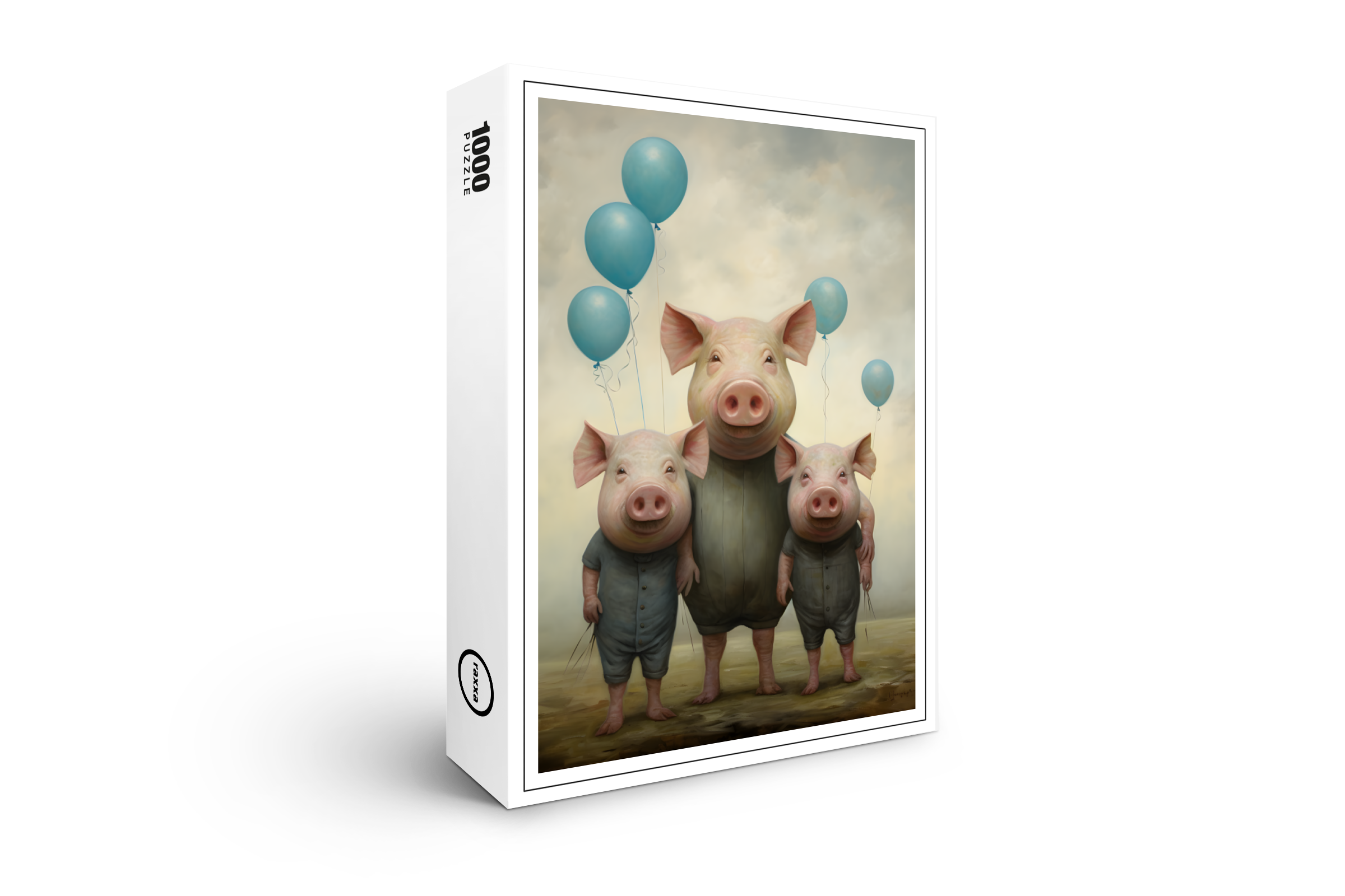 raxxa Premium-Puzzle: Whimsical Schweine kumpels