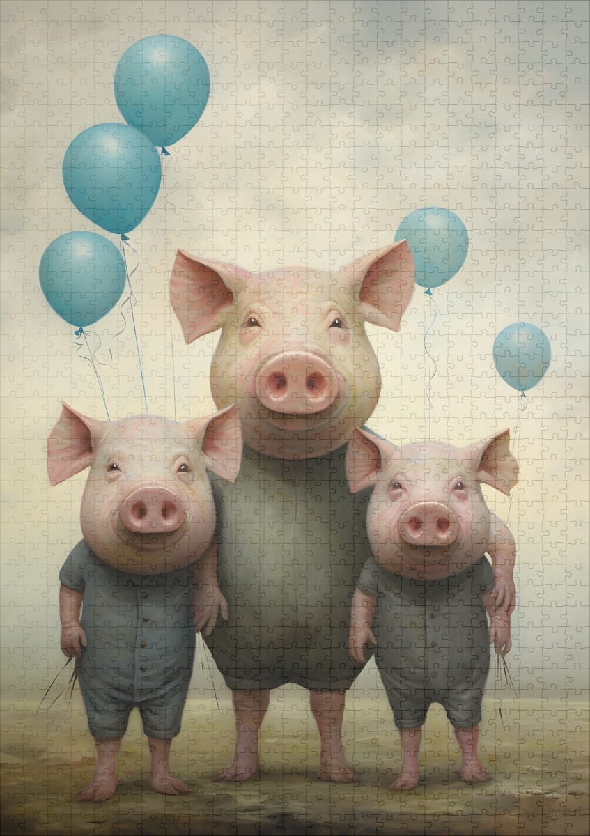 raxxa Premium-Puzzle: Whimsical Schweine kumpels – Image 2