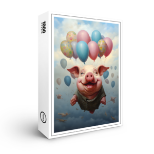 raxxa Premium-Puzzle: Whimsical Flying Pig