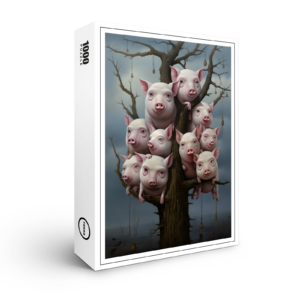 raxxa Premium-Puzzle: Whimsical Schweine Baum