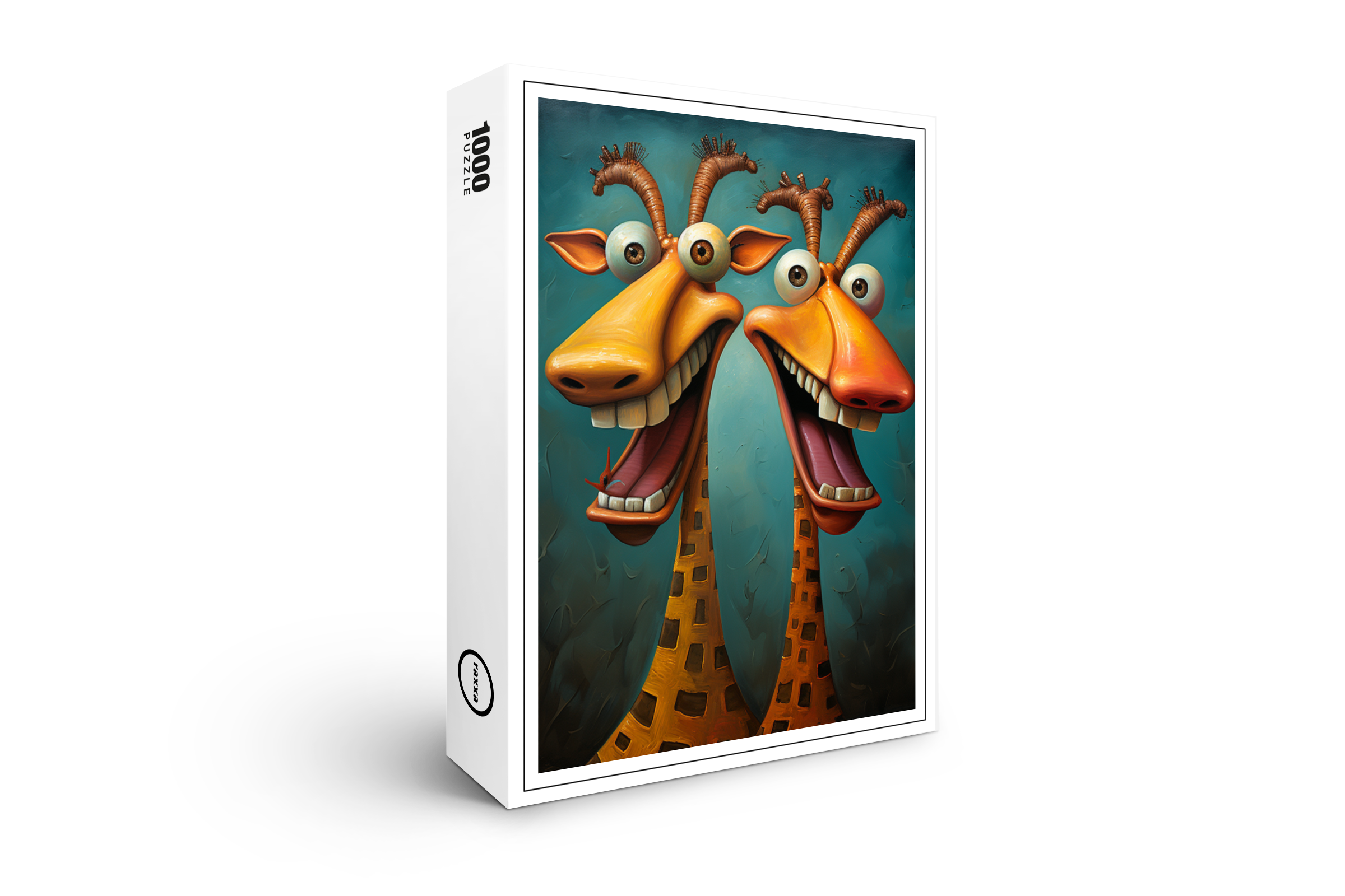raxxa Premium-Puzzle: Whimsical Lachende Giraffen