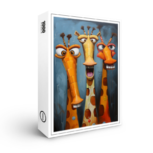 raxxa Premium-Puzzle: Whimsical Lästernde Giraffen