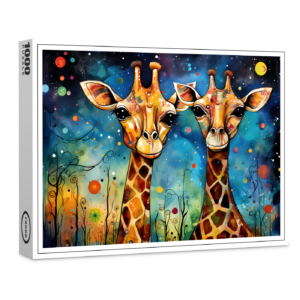 raxxa Premium-Puzzle: Whimsical Giraffen im Doppel Pack