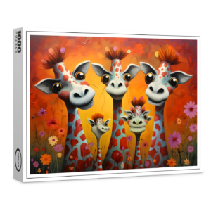 raxxa Premium-Puzzle: Whimsical Giraffen Familie