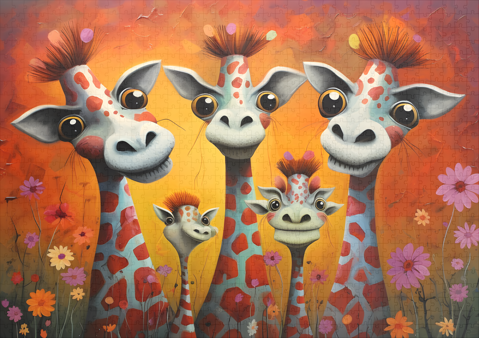 raxxa Premium-Puzzle: Whimsical Giraffen Familie - immagine 2