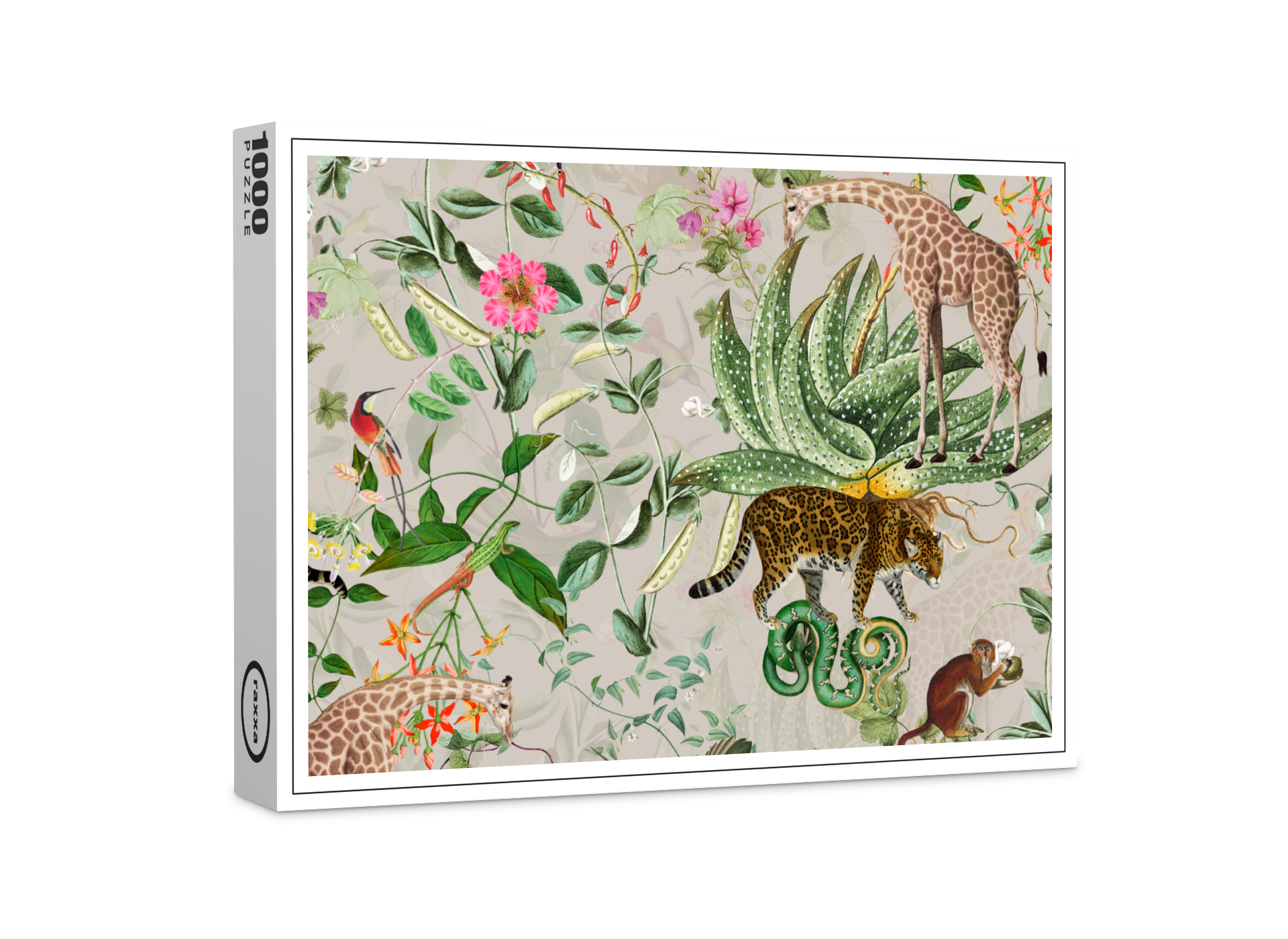 raxxa Premium-Puzzle: Tropische Zeitreise: Vintag Afrika Safari Design