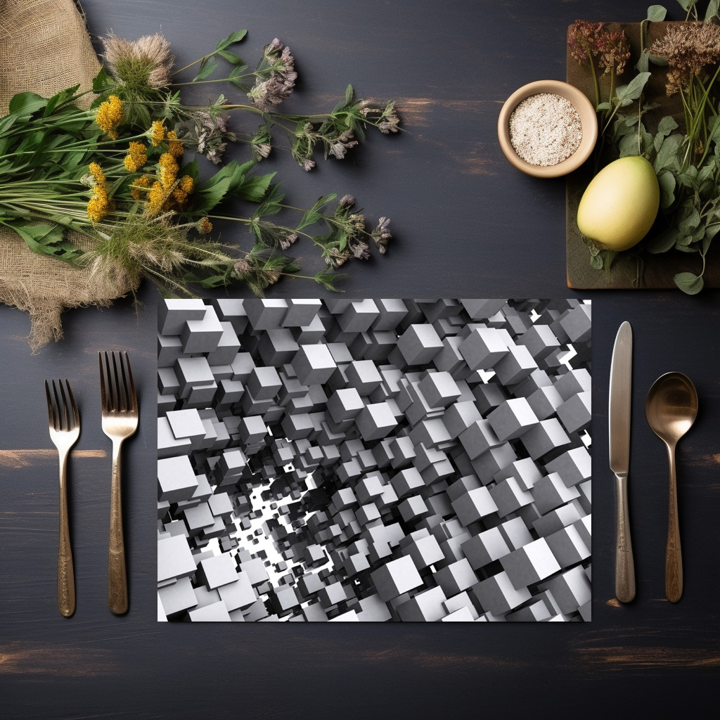 raxxa Premium-Tischset: Strukturierte Würfel - immagine 4