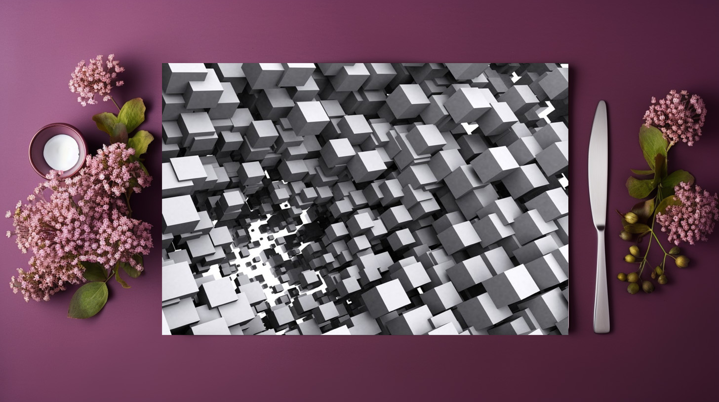 raxxa Premium-Tischset: Strukturierte Würfel - immagine 5