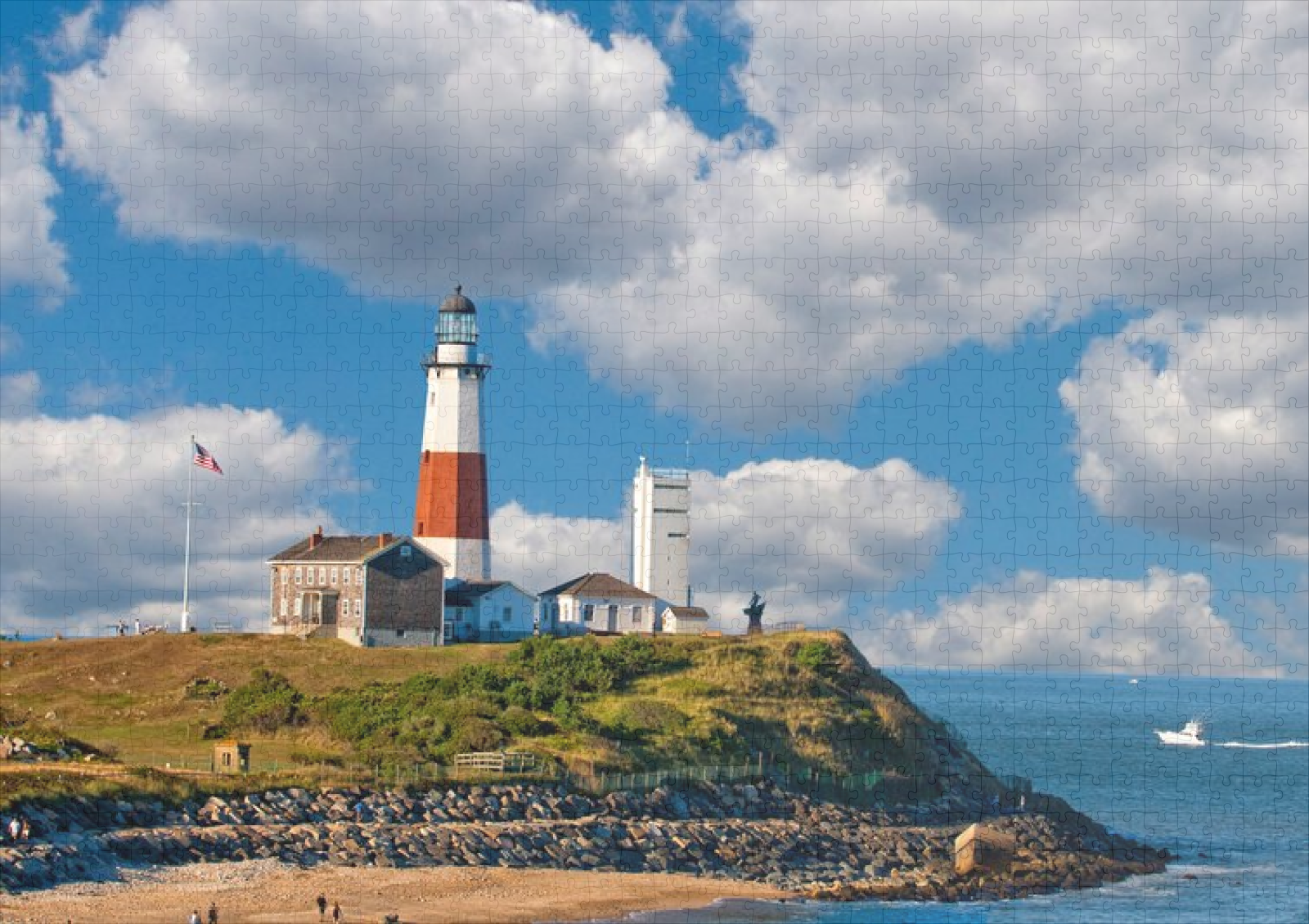 raxxa Premium-Puzzle: Leuchtturm am Montauk Point Long Island NewYork - Imagen 2