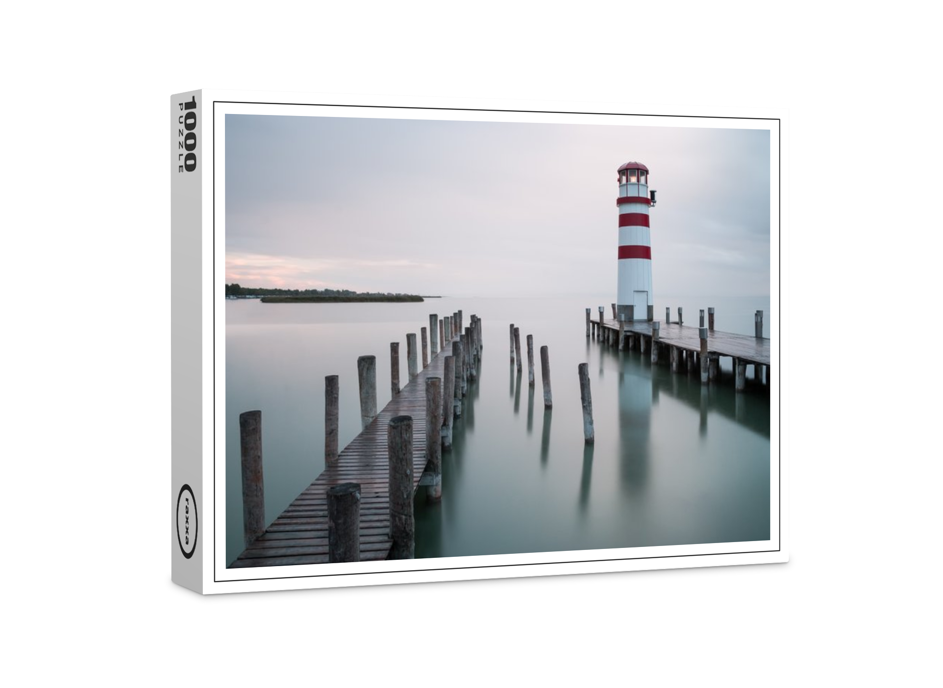 raxxa Premium-Puzzle: Leuchtturm Mole Podersdorfer Hafen
