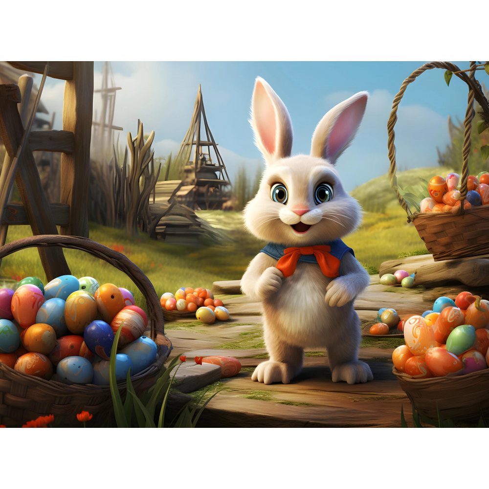 raxxa Premium-Tischset: Osterhase Pfötchen - Image 2