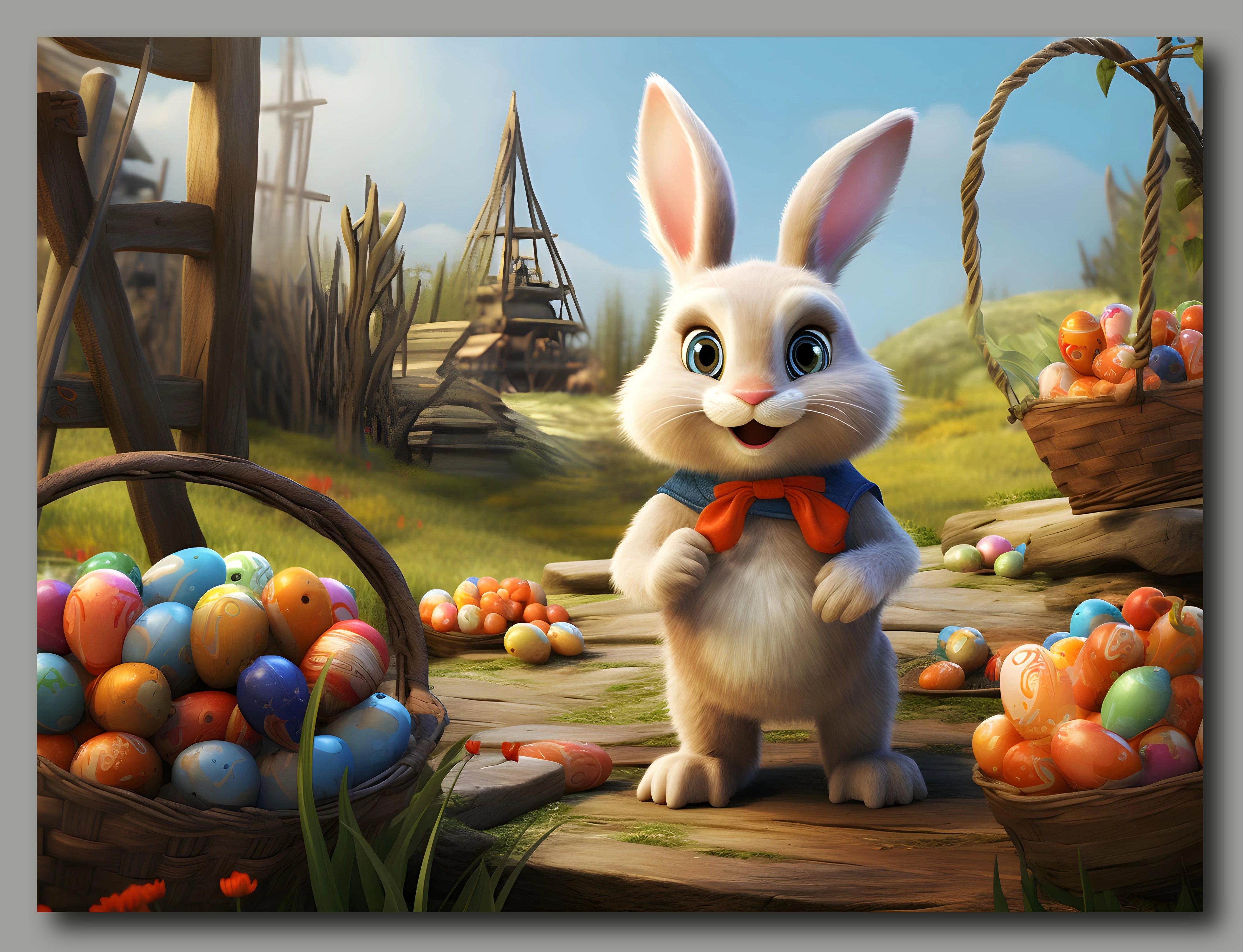 raxxa Premium-Tischset: Osterhase Pfötchen