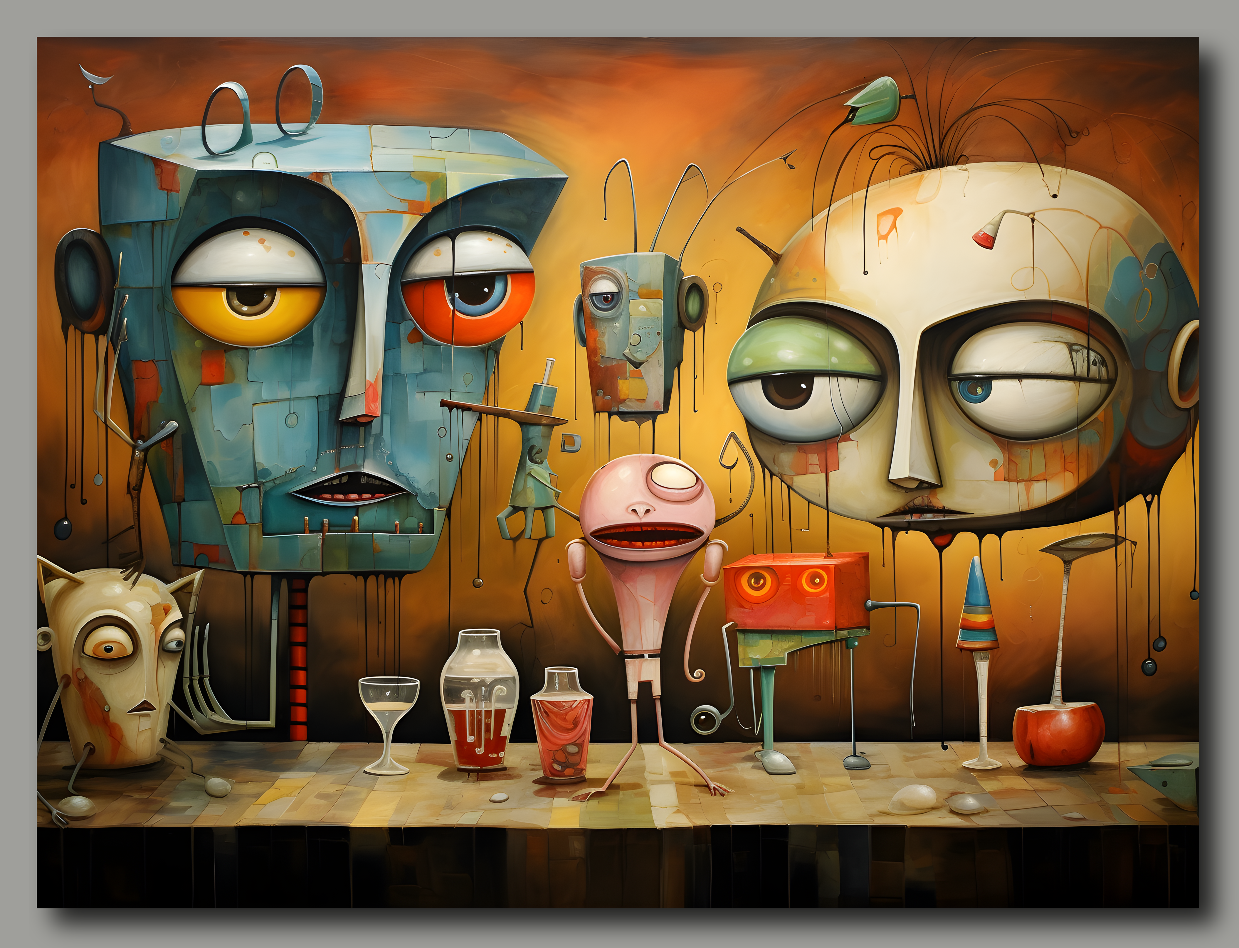 raxxa Premium-Tischset: Whimsical Drink Drunk 2