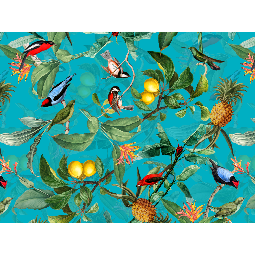 raxxa Premium-Tischset: Bunte tropische Vögel im Blüten Dschungel - Image 3