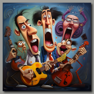 Poster: Whimsical Hard Rock Band 2