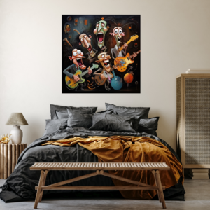 Poster: Whimsical Hard Rock Band 3