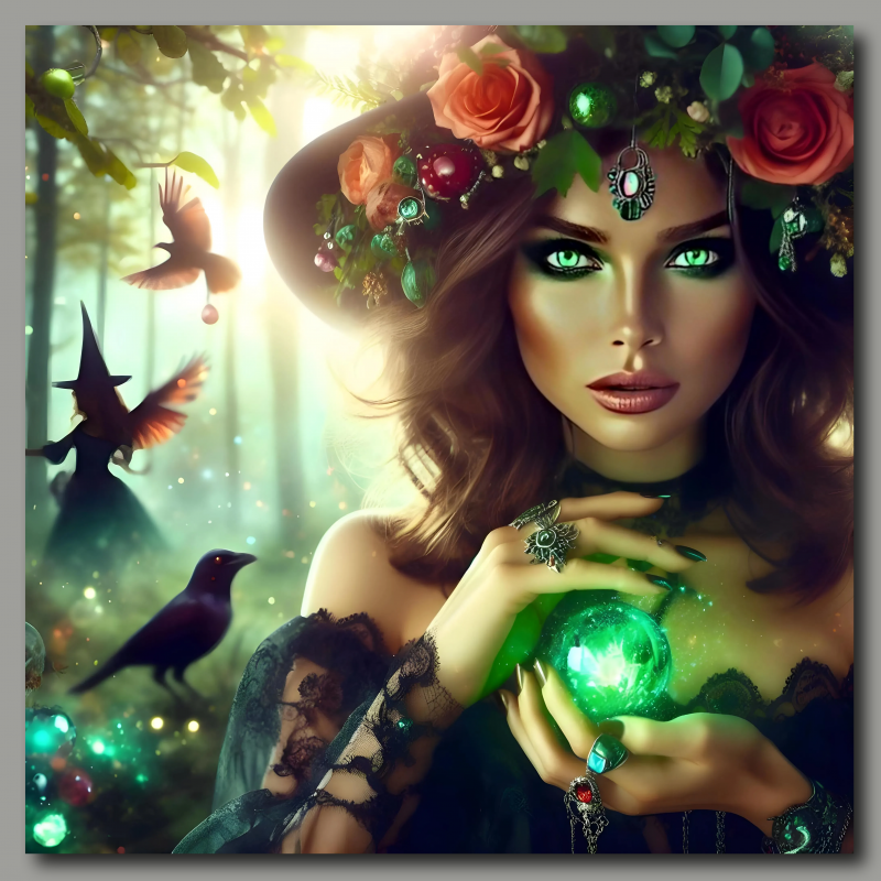 Poster: mystische Hexe #9