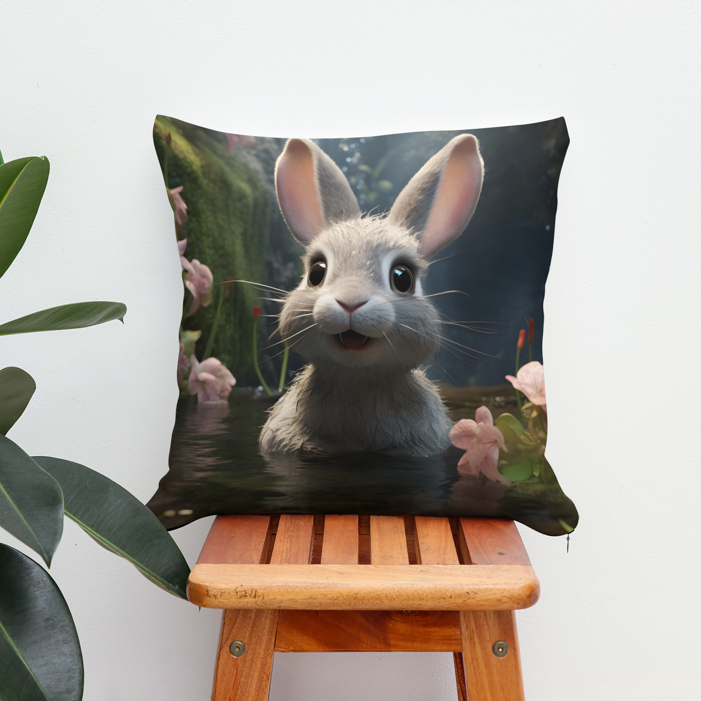 Kissen: Wasser Hase - immagine 2