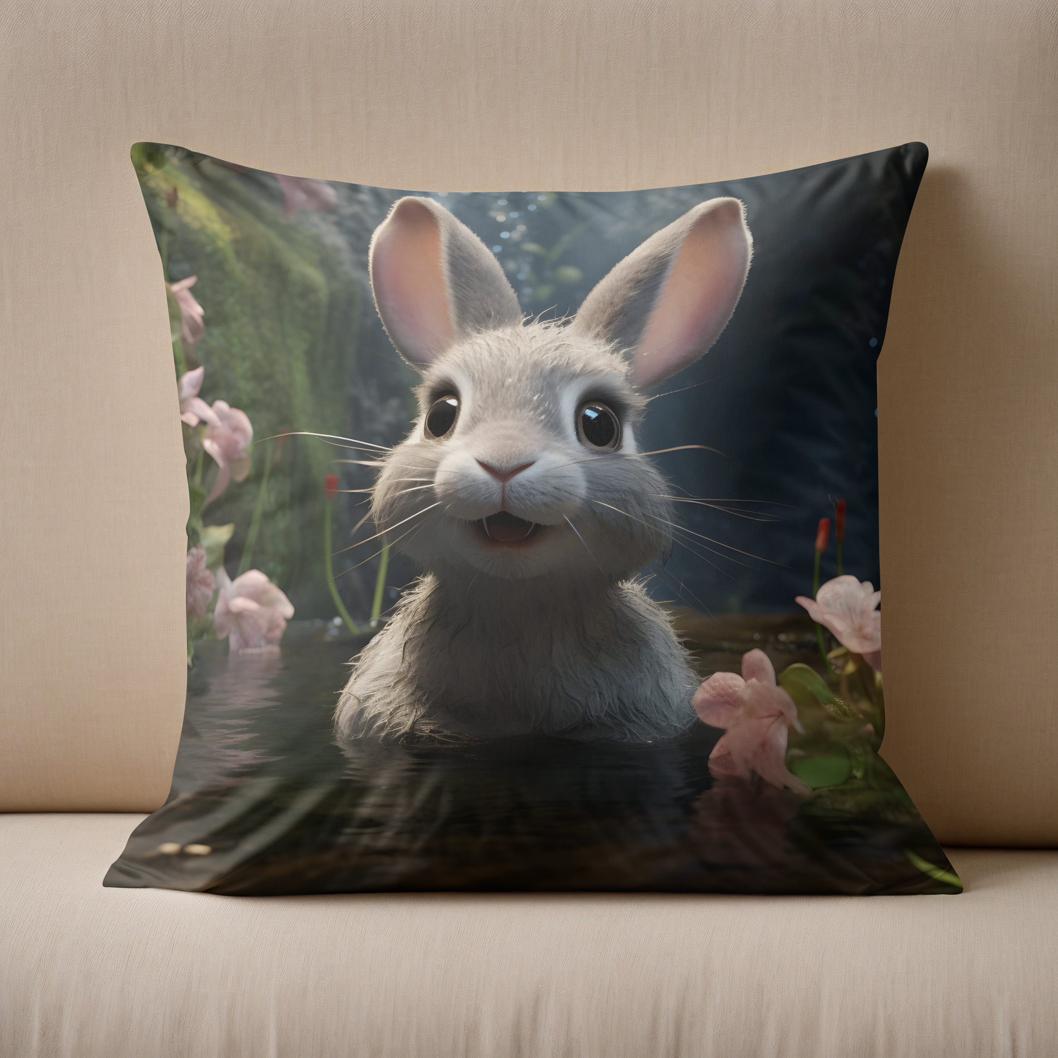 Kissen: Wasser Hase - immagine 4