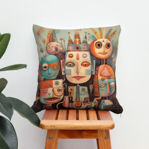 Kissen: Whimsical faces 3