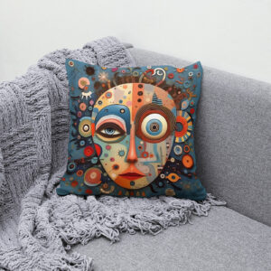 Kissen: Whimsical faces 4