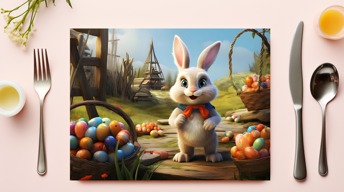 raxxa Premium-Tischset: Osterhase Pfötchen - Image 4