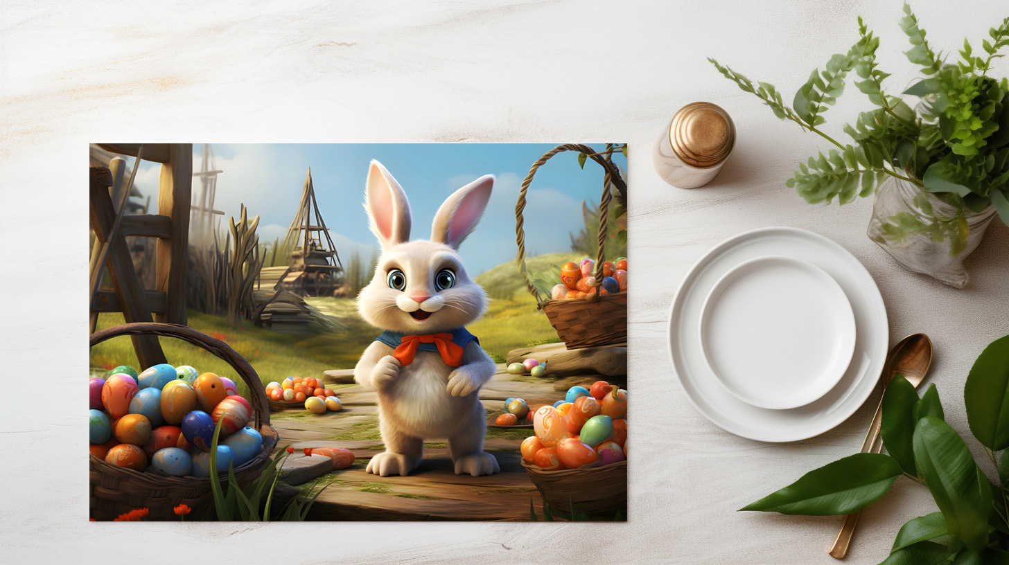 raxxa Premium-Tischset: Osterhase Pfötchen - Image 5