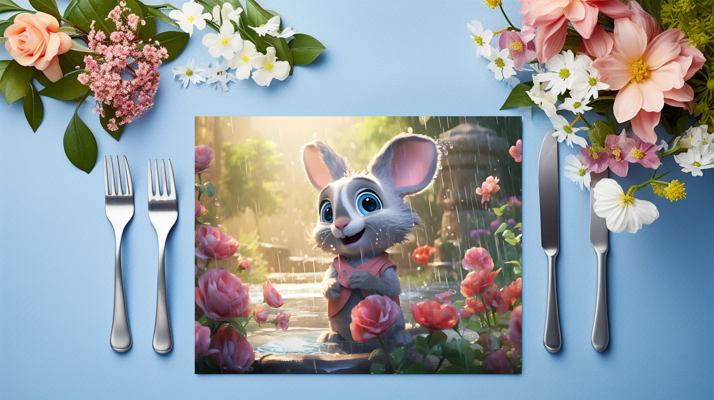 raxxa Premium-Tischset: Wattebausch im Regen – Bild 6