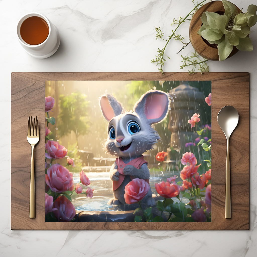 raxxa Premium-Tischset: Wattebausch im Regen – Bild 4