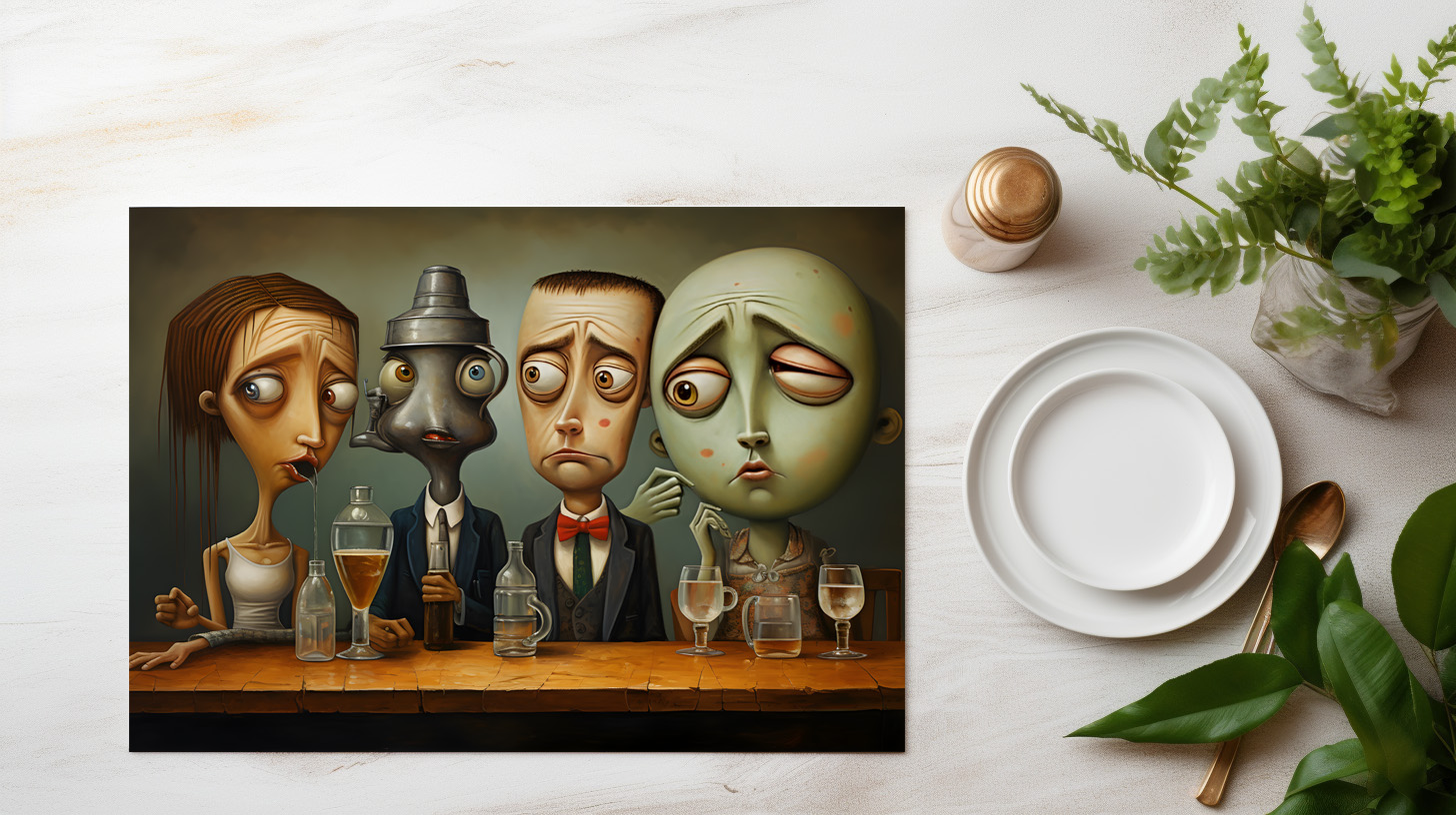 raxxa Premium-Tischset: Whimsical Drink Drunk 8 - immagine 3