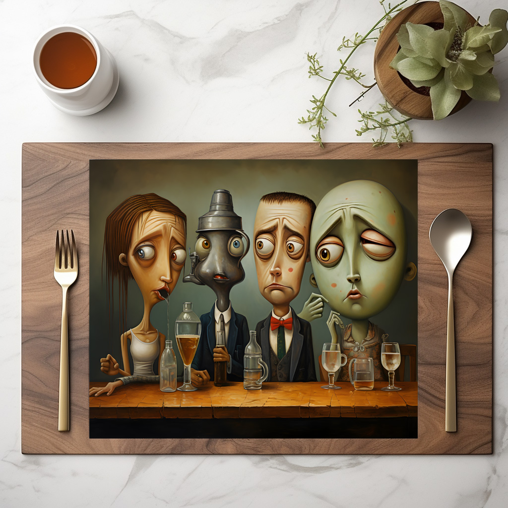 raxxa Premium-Tischset: Whimsical Drink Drunk 8