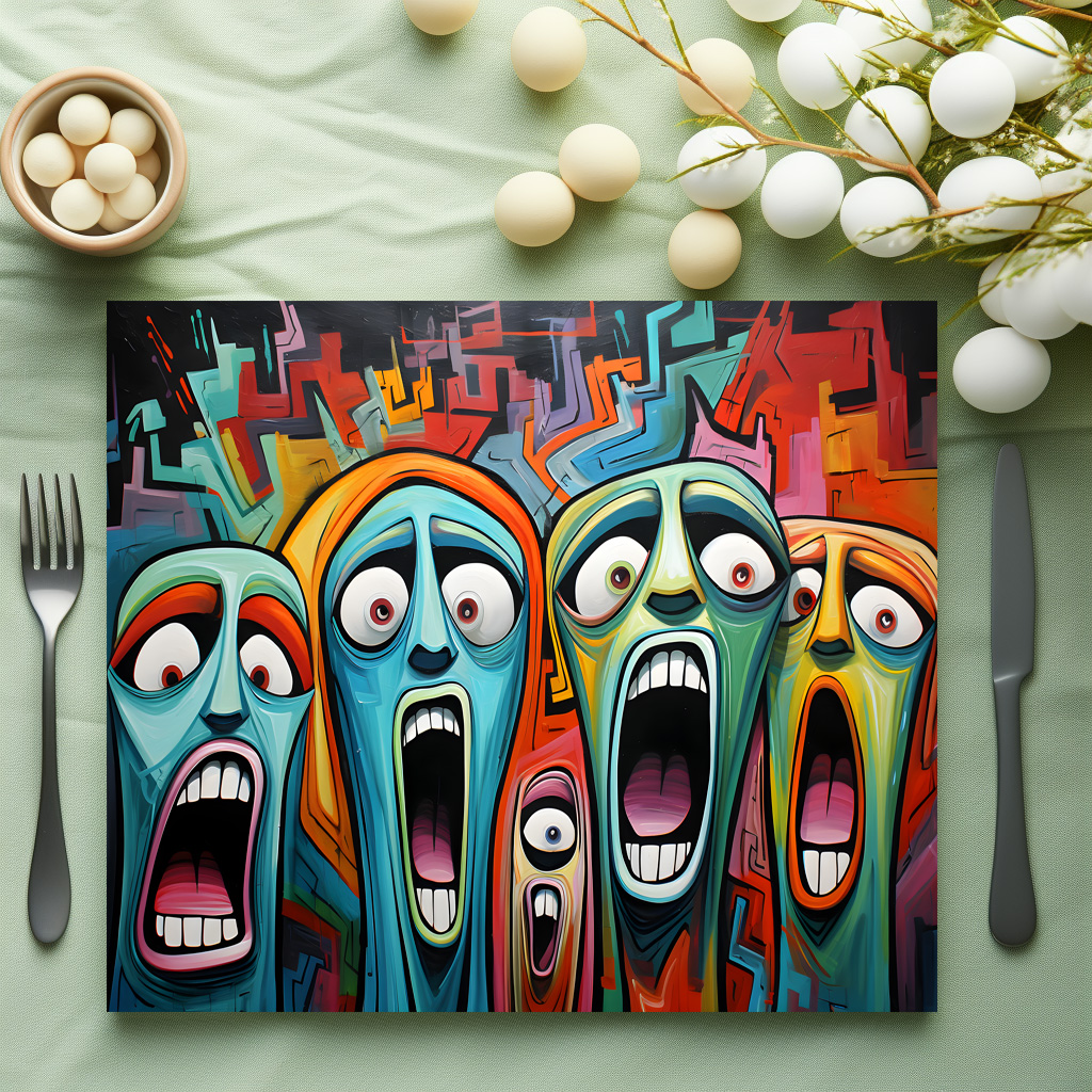 raxxa Premium-Tischset: Whimsical Fear Concert Emotional 4