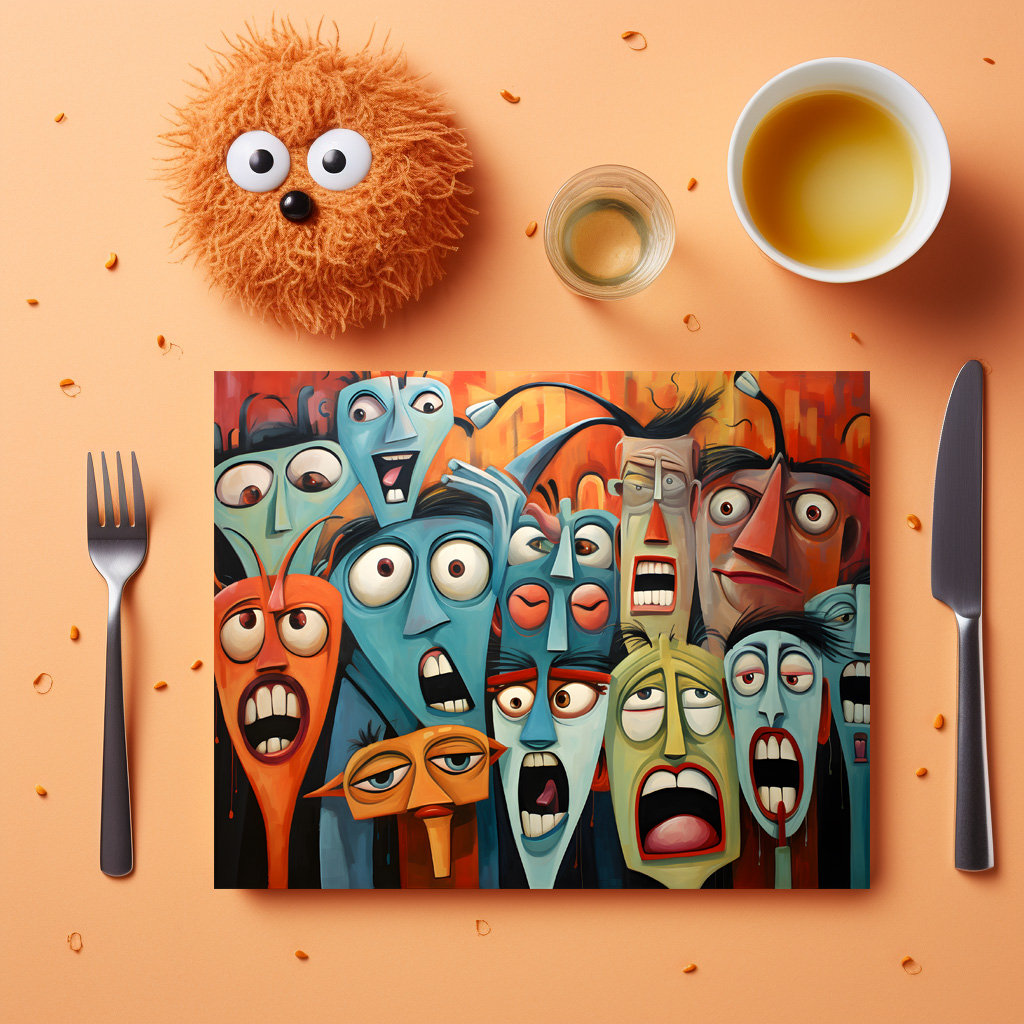 raxxa Premium-Tischset: Whimsical Fear Concert Emotional 6 - Imagen 4