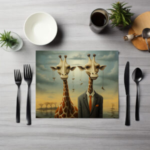 raxxa Premium-Tischset: Whimsical Hey Dude Giraffen