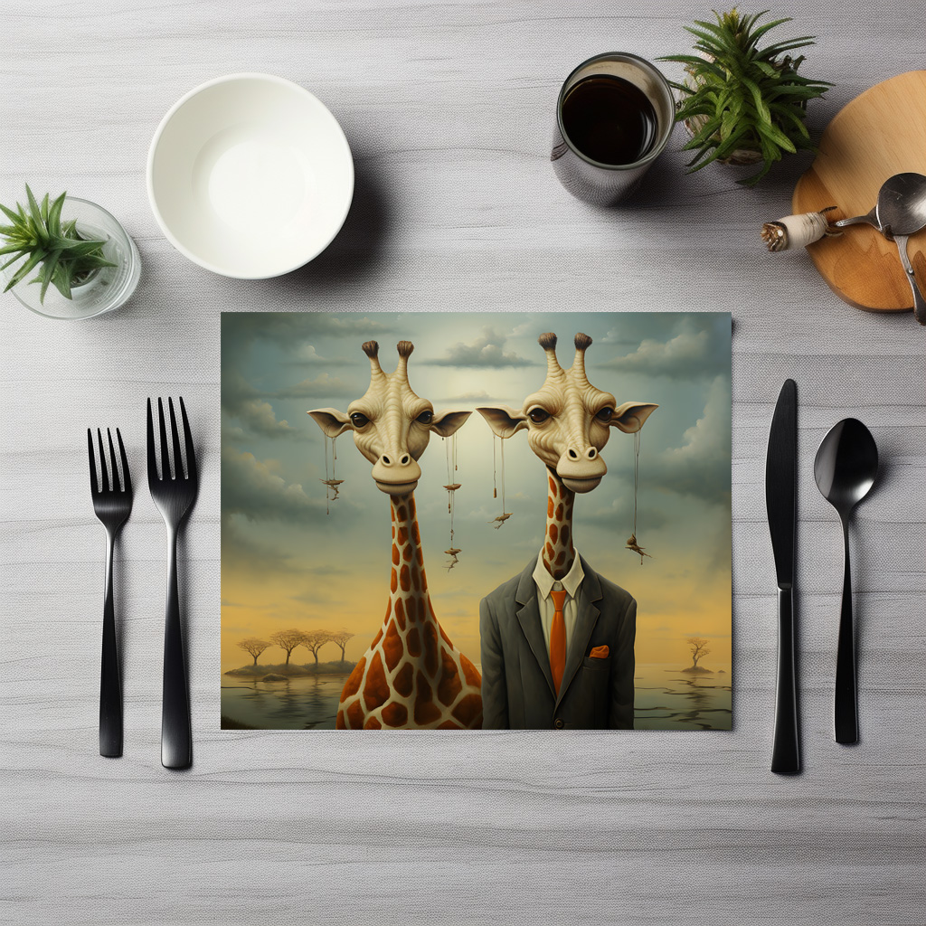 raxxa Premium-Tischset: Whimsical Hey Dude Giraffen