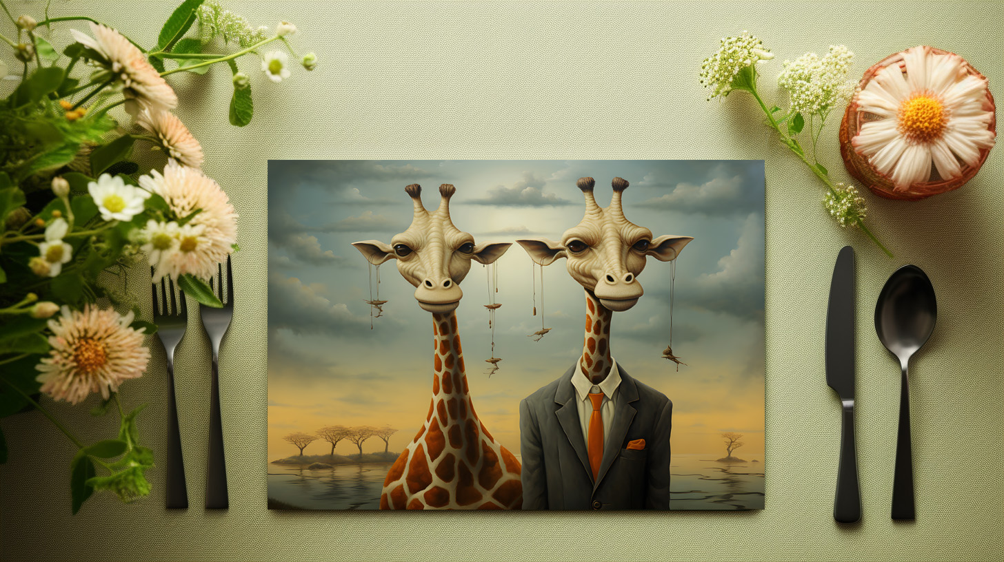 raxxa Premium-Tischset: Whimsical Hey Dude Giraffen - immagine 3