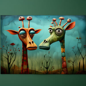 raxxa Premium-Tischset: Whimsical Giraffen