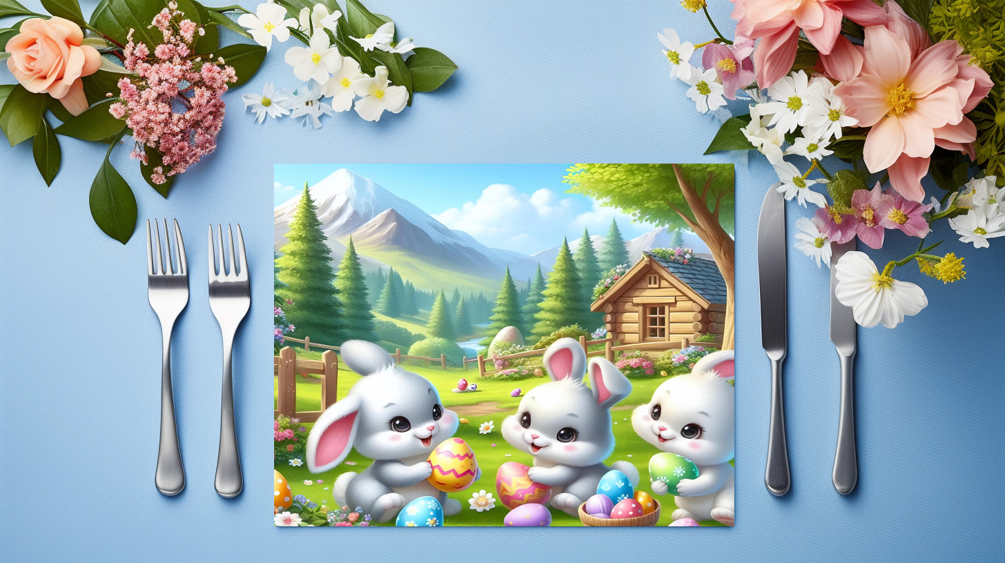 raxxa Premium-Tischset: Osterhäschen #1 - Imagen 5