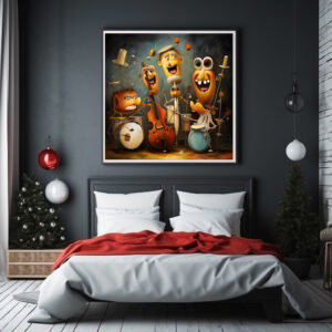 Poster: Whimsical Hard Rock Band 1