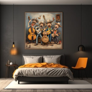 Poster: Whimsical Country Western Band 3