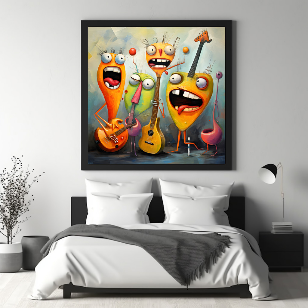 Poster: Whimsical Hard Rock Band 4