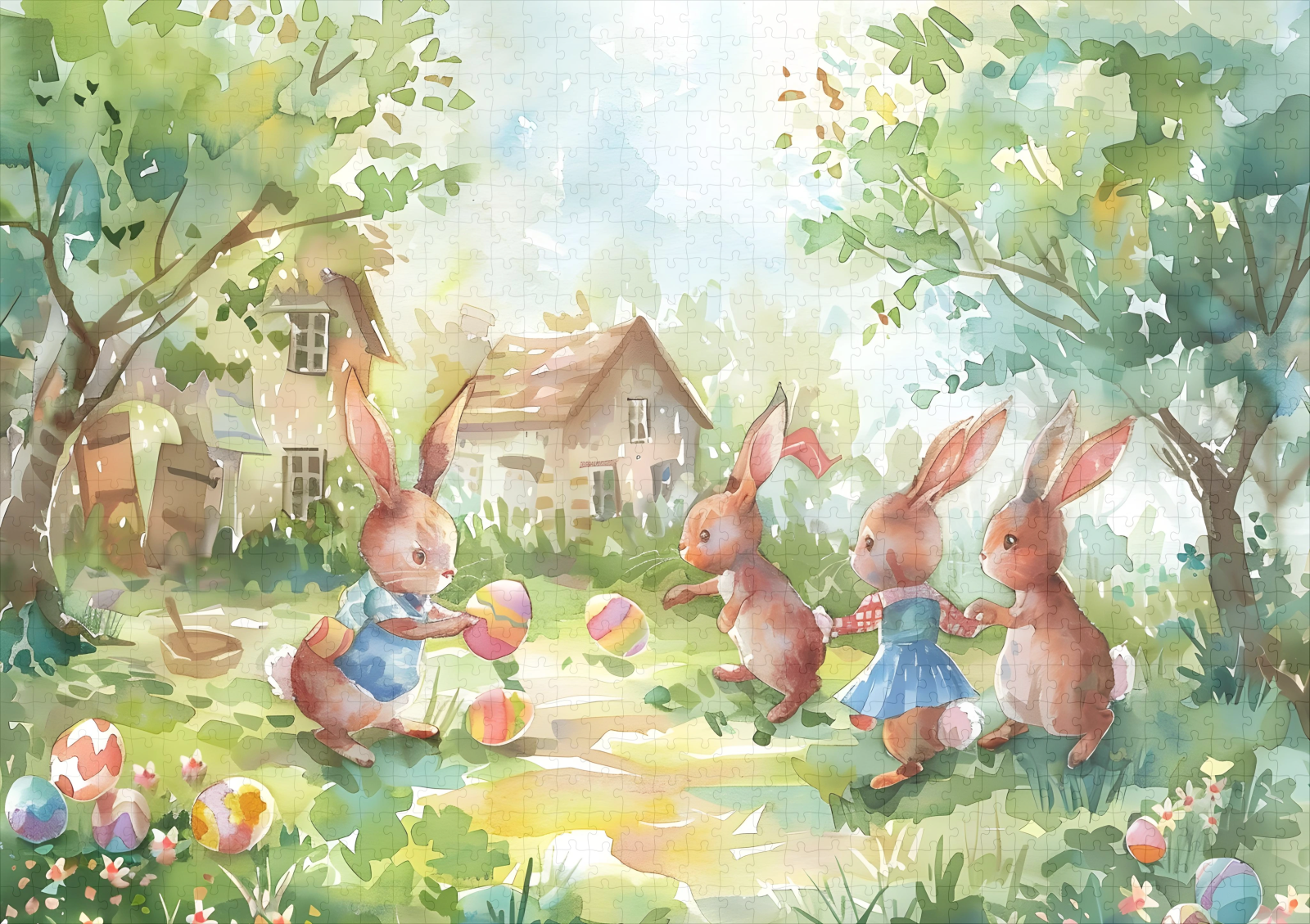raxxa Premium-Puzzle: Familie Kuschelohr - Imagen 2