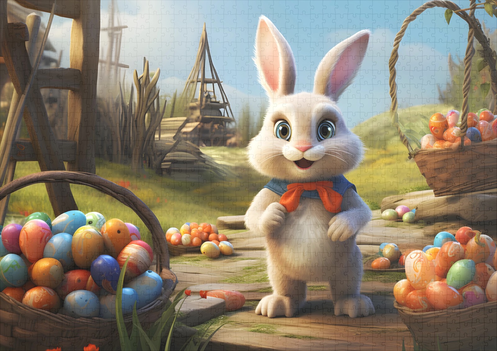 raxxa Premium-Puzzle: Osterhase Pfötchen - immagine 2