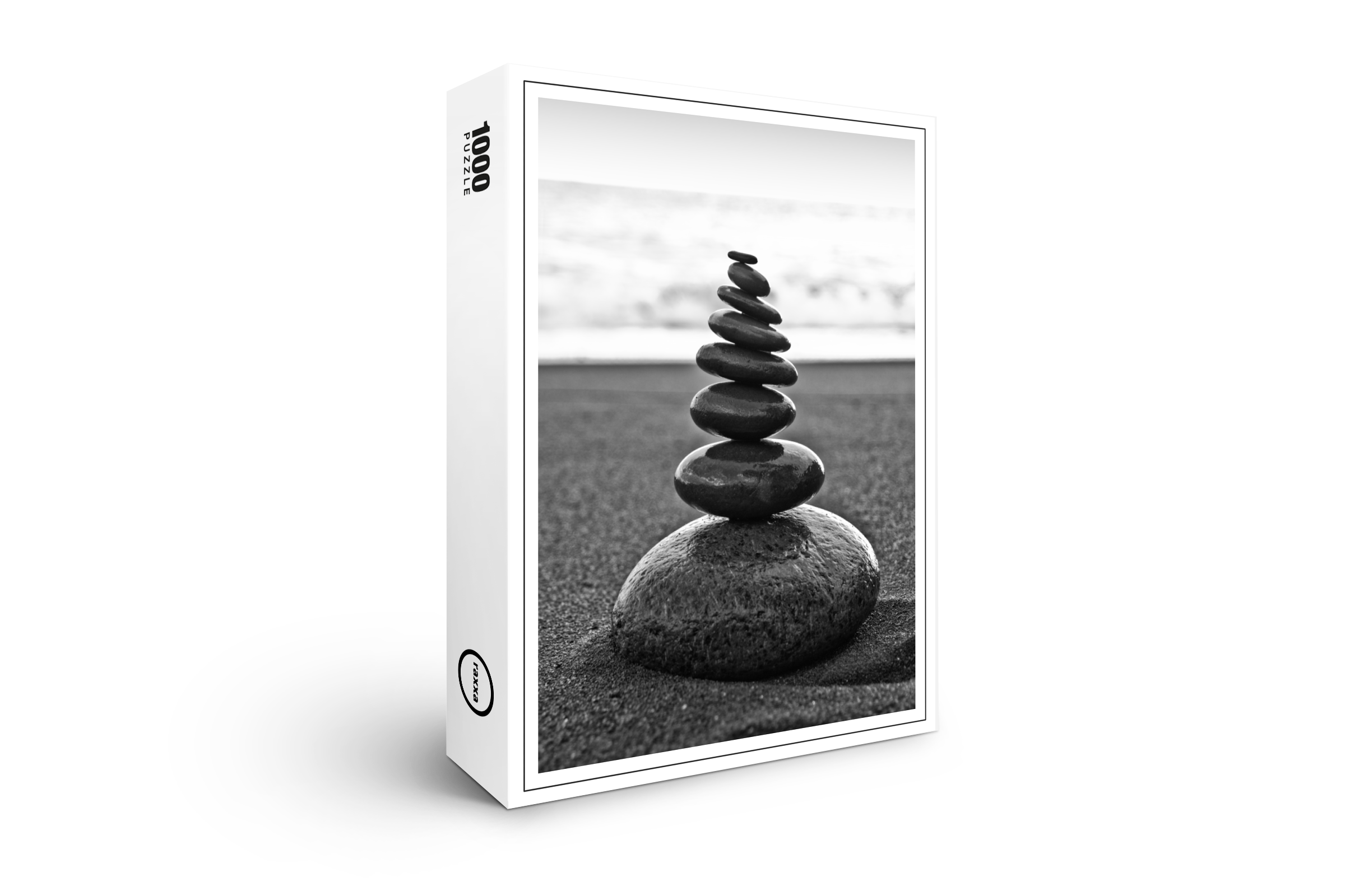 raxxa Premium-Puzzle: Steinturm am Strand