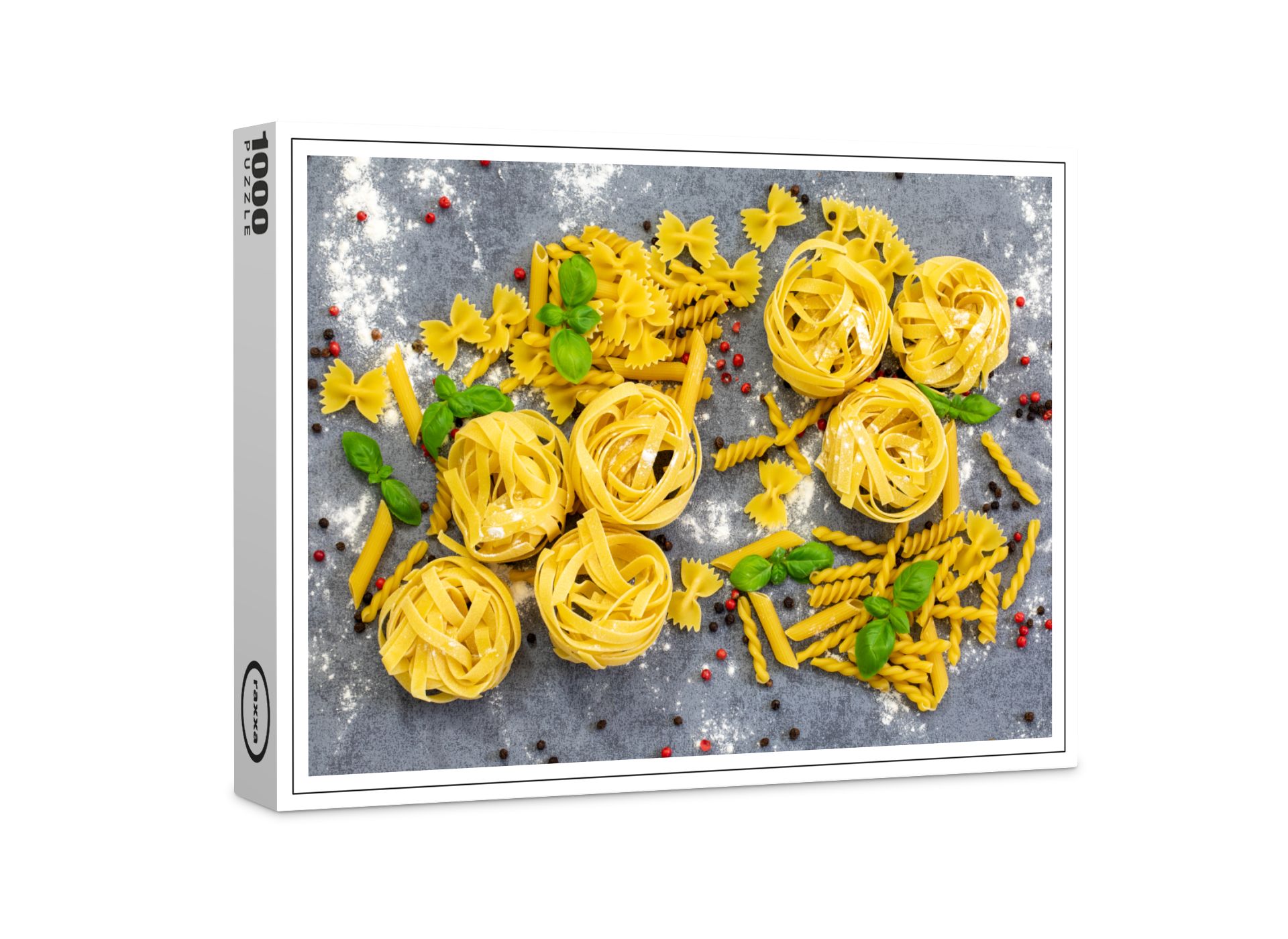 raxxa Premium-Puzzle: Variation von verschiedenen Pastasorten