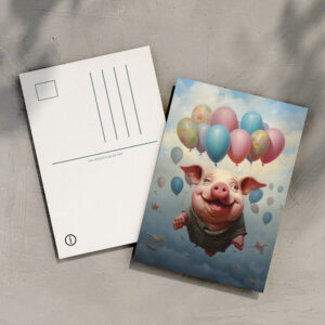 raxxa Postkarte: Whimsical Flying Pig
