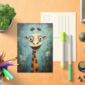 raxxa Postkarte: Whimsical Funny Giraffe