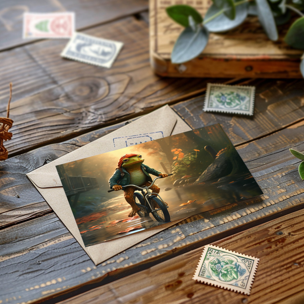 raxxa Postkarte: Frosch im Herbst