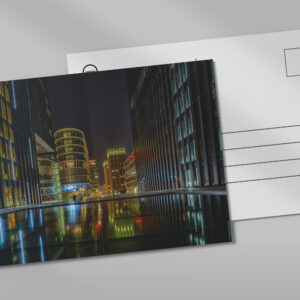 raxxa Postkarte: Medienhafen Düsseldorf at night