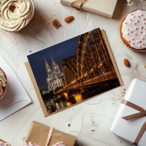 raxxa Postkarte: Kölner Dom bei Nacht